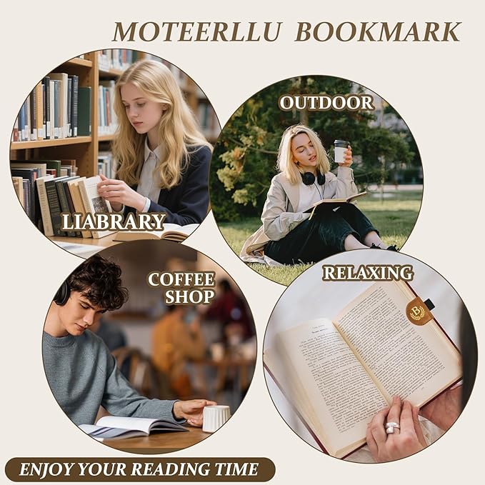 Personalized Leather Magnetic Bookmark with Pen Holder, Custom Bygone Mark Bookmark with Pen Holder, Custom Bookmarks with 26 Letters for Reading Women, Men, Teachers, Book Lovers（Brown，F）