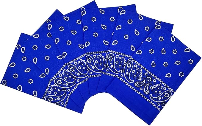 Vamqor Bandanas Gift Box 6 pack,Premium Super Soft 60s Cotton Paisley Bandannas Handkerchiefs for Men,Women and Kids