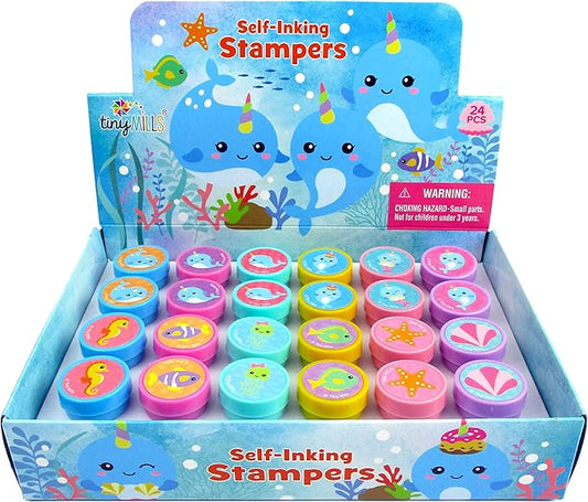 TINYMILLS 24 Pcs Narwhal Stampers for Kids