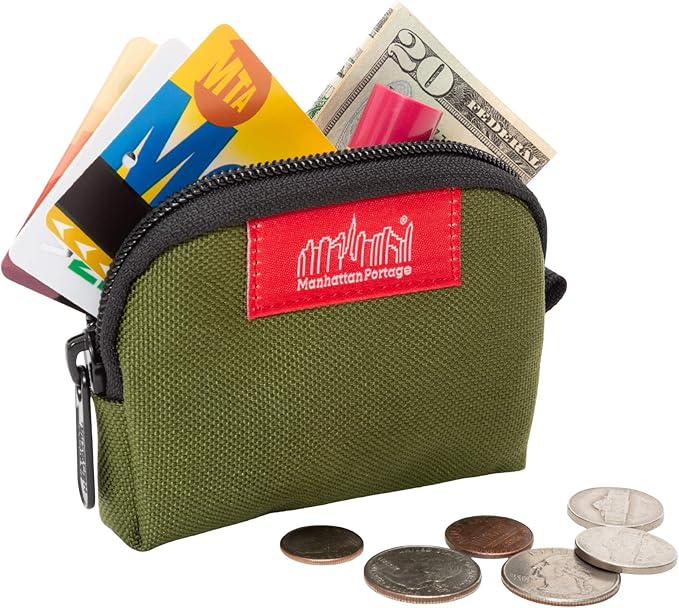 Manhattan Portage Coin Purse With Zipper Closure Pouch Eclectic Colors Credit Card ID Card Jewelry Keys Water Resistant Gift 1000D CORDURA® Everyday Carry