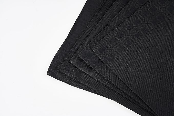 RDS HANKYTEX Men's Handkerchiefs,100% Soft Cotton,Black Hankie,Pack of 6