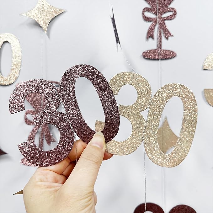 Champagne Gold Brown 30th Birthday Decorations Espresso Martini Garland Streamer Banner Decor for Women A Tini Bit Older Martini Birthday Cheers to 30 Years Happy 30th Anniversary Bar Party Supplies