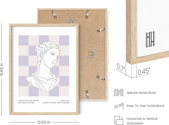 HAUS AND HUES Danish Pastel Posters, Aesthetic Pastel Room Decor, Purple Wall Art, Danish Decor (Beige Frame, 12x16)
