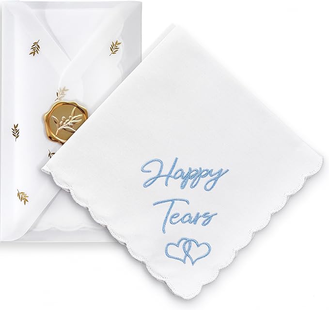 Mother Of The Bride Gifts Something Blue For Bride On Wedding Day Handkerchief