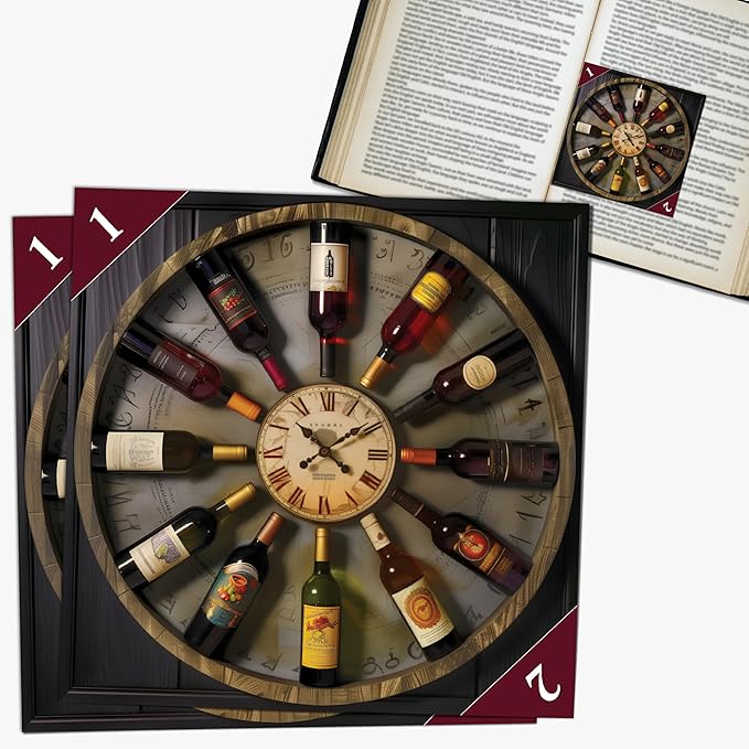 Bookmarks – Set of 2 | Wine O'Clock | Wine-Themed Line-Marking Bookmark for Readers | Funny Gift for Book Clubs, Moms & Readers Who Sip | Patented, Made in USA