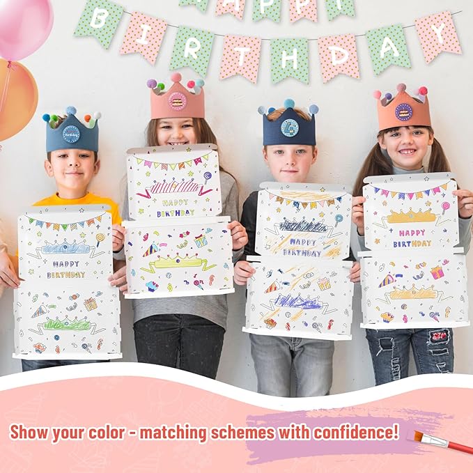Reusable Birthday Crown with Numbers,Kids Birthday Hat Fabric Crown Pertain Kids Boy Toddler Girl Baby Bday Hats