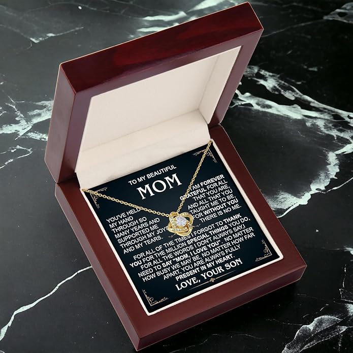 To My Mom Necklace, To My Badass Mom Necklace, To My Loving Mom Necklace From Son, Mother Daughter Necklace Gifts for Mom, Mothers Day Necklace Gift For Mom, Best Necklace Gifts For Mom