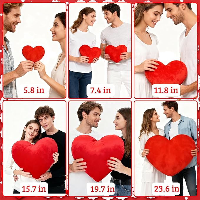 Custom Heart Pillow with Insert, Personalized Heart Shaped Pillow with Photo Text as Valentine Pillows for Girlfriend Boyfriend Home Decor Personalized Gifts for Valentines Day Anniversary
