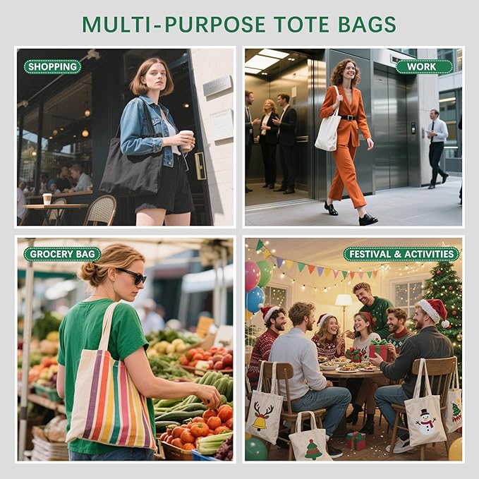 OKBA 10 pcs Sublimation Tote Bags,polyester tote bags for sublimation,DIY customization blank canvas tote bags12.2 * 14.2 in