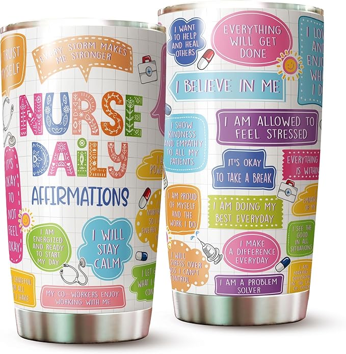 Nurse Tumbler - Gifts For Nurses Women On Christmas, Birthday - Nurses Week Gifts - Nursing Student Tumbler - Nurse Cup - Nurse Mug - Nurse Daily Tumbler - Nurse Graduation Gift Ideas - Tumbler 20 Oz