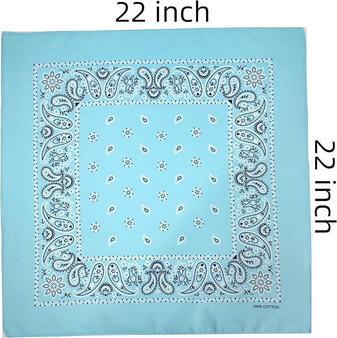 Vamqor Bandanas Gift Box 6 pack,Premium Super Soft 60s Cotton Paisley Bandannas Handkerchiefs for Men,Women and Kids