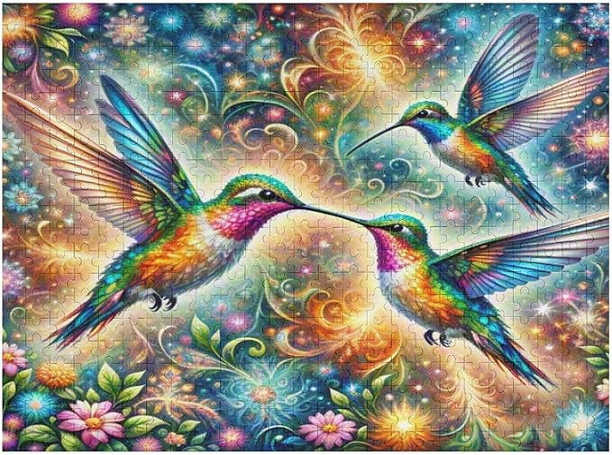 Mandala Hummingbirds - 500 Piece Jigsaw Puzzles for Adults，Stress Relieving Game Props Positive Thinking Puzzles Party Entertainment Puzzles for Adults and Teens Toy