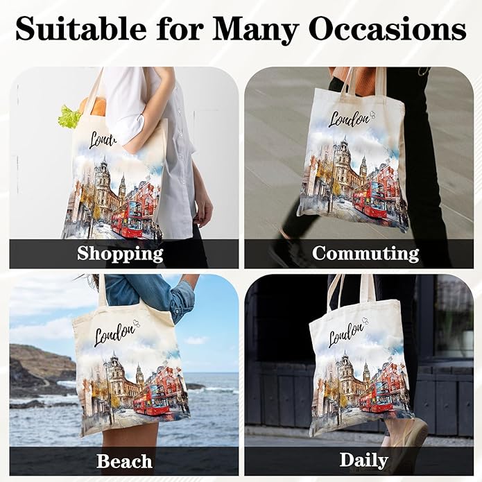 Canvas Tote Bag Gift - Funny Reusable Cloth Bags Vintage Totes Gifts for Women Shopping Grocery Lover Books Reader