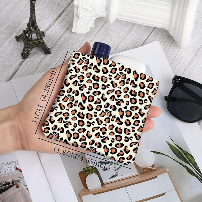 2Pcs PU Leather Small Squeeze Coin Purse Pouch Mini coin Bag Unique And Cute Wallet Cosmetic Bags Change Bag For Women Girls Men （Leopard Print D
