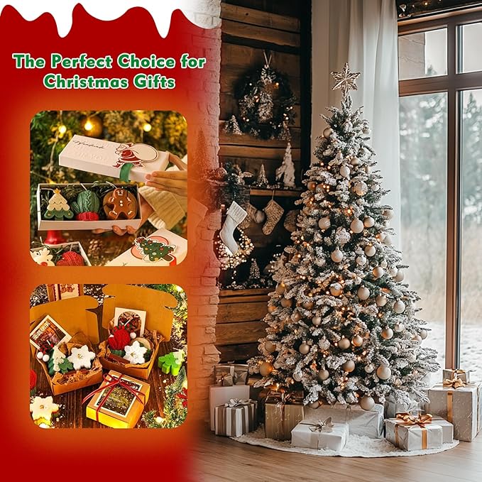 EDSRDRUS Soap Making Kit Series - Soap Making Supplies with Glycerin Soap Base, Silicone Molds, Fragrance Oils, Pigments & More (Red Christmas Soap Making Kit)