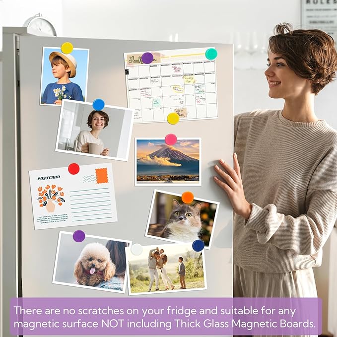 200 Pack Fridge Magnets 10 Colors Refrigerator Magnets Small Strong Magnets Mini Colorful Cute Magnet for Whiteboard Fridge Map Kitchen Office Classroom Locker Magnet