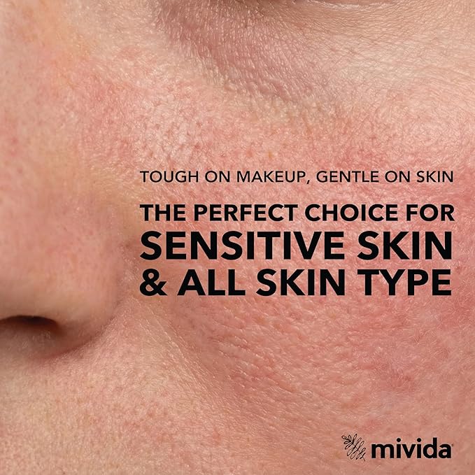 mivida 60 Count Individually Wrapped Makeup Remover Wipes With Vitamin E | Fragrance-Free, Alcohol-Free Hypoallergenic single make up removing wipes | Hotel Travel Size Toiletries