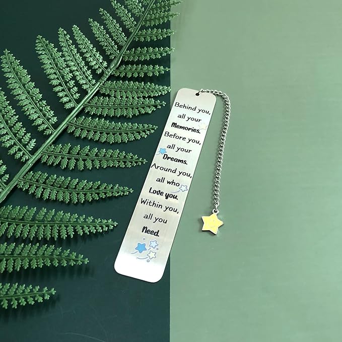 Inspirational Bookmark for Friend Granddaughter Graduation Bookmarks Brother Sister Birthday Back to School Gifts Cousin Encouragement Colleague Retirement Christmas Best Wishes Keepsakes (Behind you)
