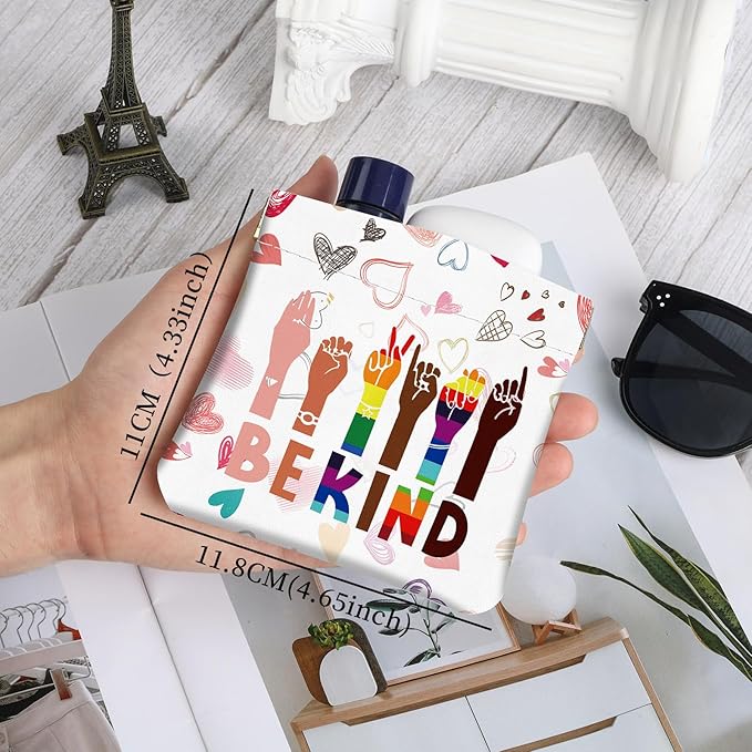 2Pcs PU Leather Small Squeeze Coin Purse Pouch Mini coin Bag Unique And Cute Wallet Cosmetic Bags Change Bag For Women Girls Men （Fingers and Rainbows