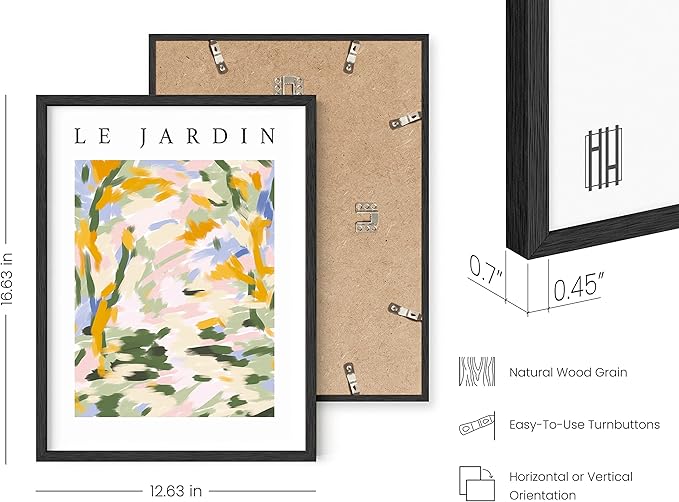 Haus and Hues Impressionist Wall Art, Framed Prints Wall Art, Danish Pastel Wall Decor, Abstract Art Prints Framed Posters, Pastel Wall Art, Abstract Art for Walls, 12x16 Wall Art (Black Framed 12x16)