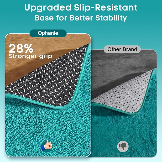 Ophanie Teal Rugs for Living Room Bedroom, 5x8 Fluffy Fuzzy Furry Carpet, Plush Soft Shaggy Bedside Indoor Floor Area Rug for Kids Girls Boys Baby Teen Dorm Nursery Home Decor Aesthetic
