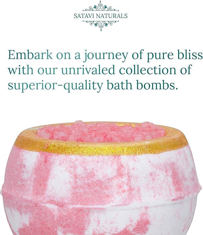Crystal Bath Bombs Gift Set (6 Pack) – Aromatherapy Bath Bombs with Bath Salts. Lavender, Eucalyptus Mint & Citrus - Relaxation Gifts for Women, Self Care Gifts for Women & Men, Stocking Stuffers