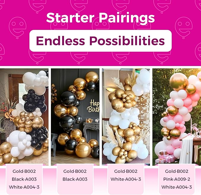 Bezente Metallic Gold Balloons 18 Inch - 30 Pack Large Thick Gold Balloons Big Round Chrome Gold Latex Balloons for Wedding Bridal Shower Graduation Birthday Party Decorations