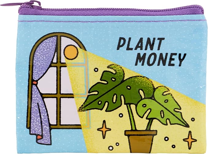 Blue Q Coin Purse – Cute Coin Pouch for Men and Women, Small Wallet Keychain Organizer, Zipper Bag for Coins, Gift Cards & Earbuds, Mini Card Holder, Compact Zip Wallet, 3"h x 4"w