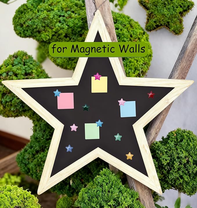 KEYDUACU 16Pcs Strong Star Refrigerator Magnet Fridge Sticker,Colorful 3D Craft Decoration Magnet,Strong Fridge Magnets for Kitchen,Office Whiteboard, Cabinet and Dishwasher (Colorful Star)