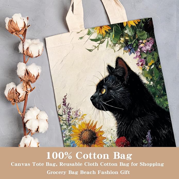 Canvas Tote Bag Gift - Funny Reusable Cloth Bags Vintage Totes Gifts for Women Shopping Grocery Lover Books Reader