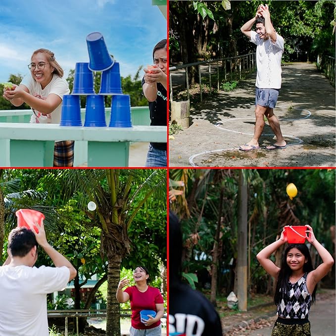 Funwares Original 272 Outdoor Minute of Fun Games - Minute to Win It Family Party & Travel for Kids & Adults, 2-12 Players! Ready to Play Right Out of The Box!