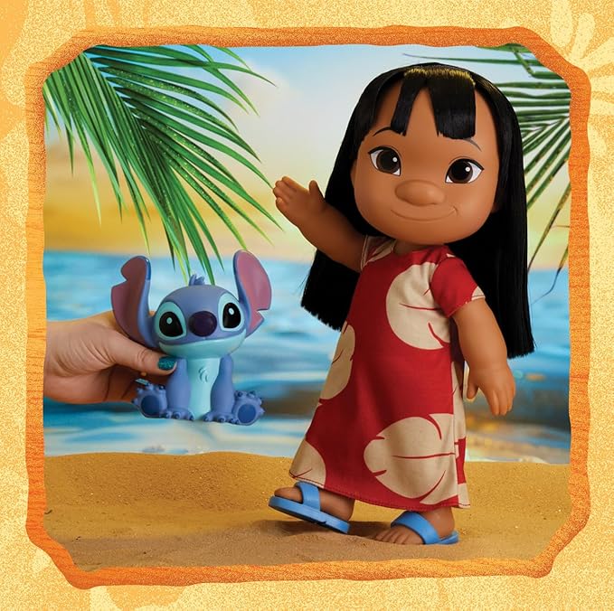 Disney Lilo & Stitch 14-inch Poseable Lilo Doll with 5-inch Stitch Figure, Collectible Toys, Toy for Fans, Girls, Kids, Ages 3 and Up by Just Play