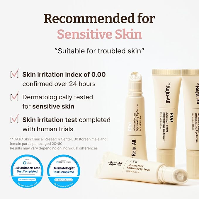 Dr. Reju-All Advanced PDRN Rejuvenating Lip Serum – Hydrating Lip Balm with Lipozip PDRN for Glowy, Dewy Lips – Gentle Excoliating & Smoothing Lip Moisturizer – Hibiscus & Lactic Acid – 0.3 Fl Oz