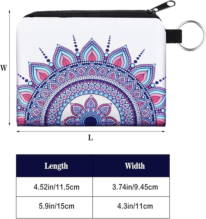 10 Pieces Small Coin Purse Boho Change Purse Pouch Mini Wallet Coin Bag with Zipper Exquisite Present for Women Girls on Valentine's Day
