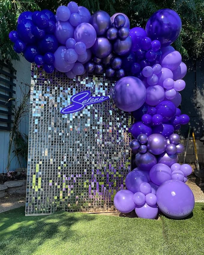 Bezente Purple Balloons 18 Inch- 30 Pack Large Thick Purple Balloons Big Round Latex Balloon for Birthday Graduation Bridal Shower Wedding Halloween Party Decorations