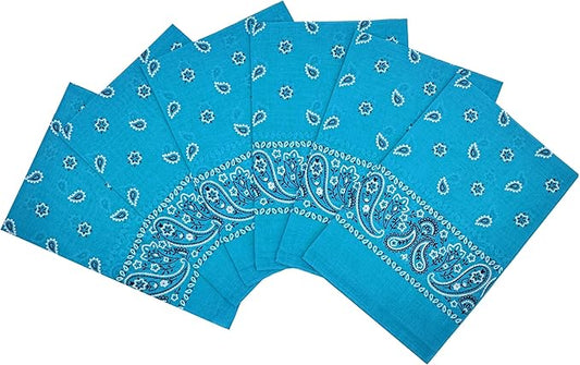 Vamqor Bandanas Gift Box 6 pack,Premium Super Soft 60s Cotton Paisley Bandannas Handkerchiefs for Men,Women and Kids