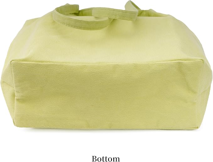 Corduroy Tote Bag Cute Tote Bags for Women Shoulder Bag with Inner Pocket for Work Beach Travel and Shopping Grocery