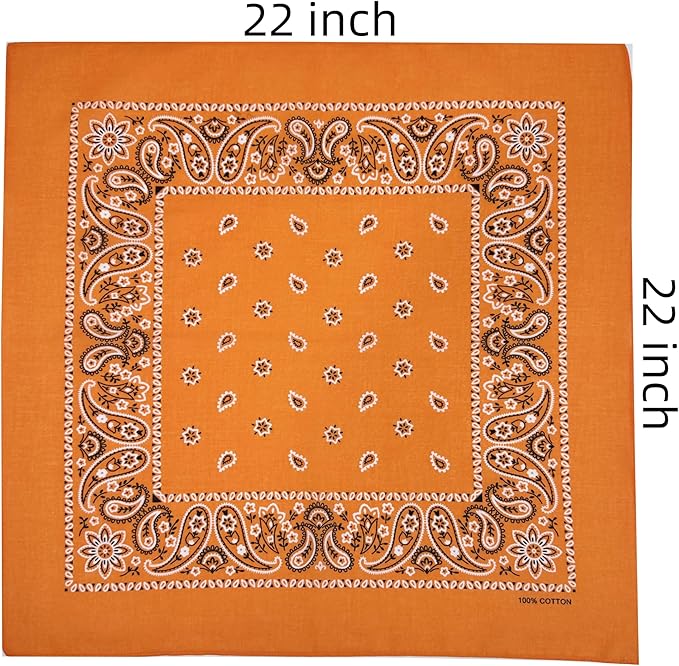 Vamqor Bandanas Gift Box 6 pack,Premium Super Soft 60s Cotton Paisley Bandannas Handkerchiefs for Men,Women and Kids