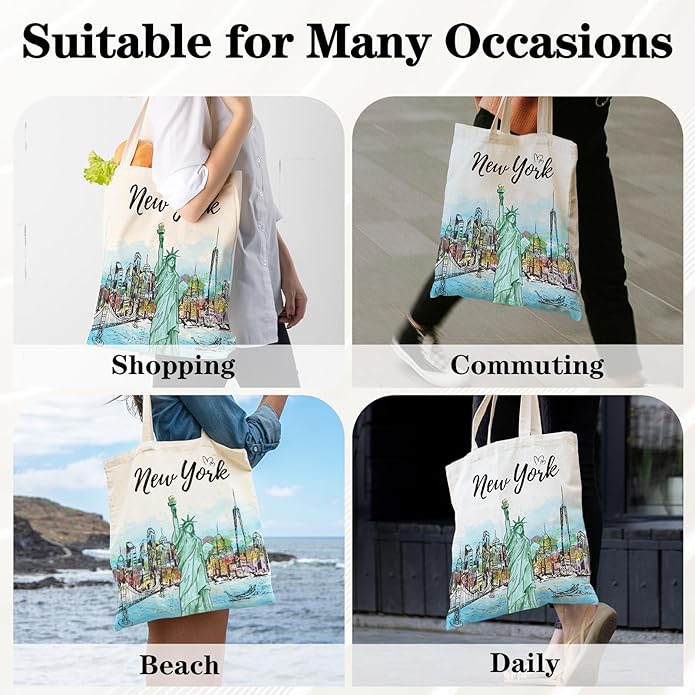 Canvas Tote Bag Gift - Funny Reusable Cloth Bags Vintage Totes Gifts for Women Shopping Grocery Lover Books Reader
