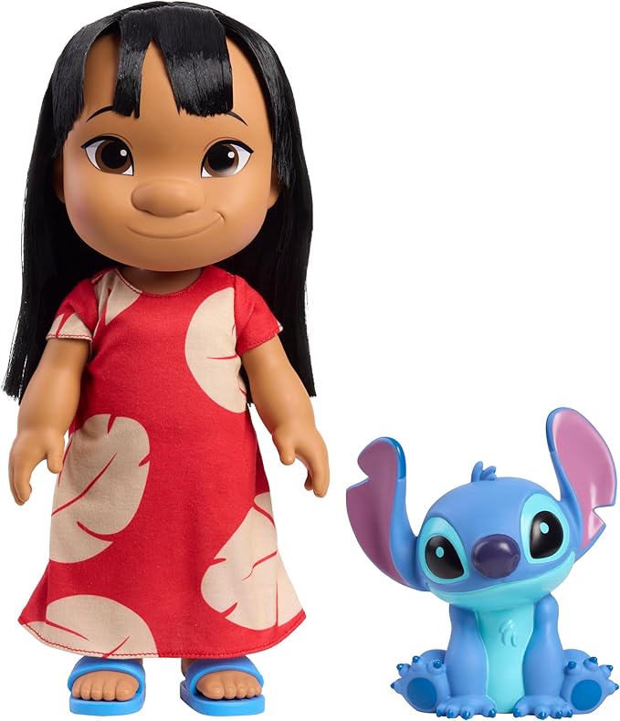 Disney Lilo & Stitch 14-inch Poseable Lilo Doll with 5-inch Stitch Figure, Collectible Toys, Toy for Fans, Girls, Kids, Ages 3 and Up by Just Play