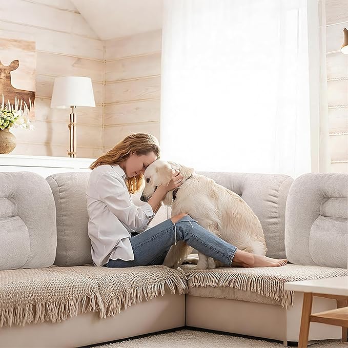 Reading Pillow for Couch, Bed Rest Back Pillow with Front Pocket, Comfortable Back Pillows for Sitting in Bed, Daybed, Tatami, Living Room