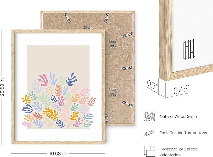 HAUS AND HUES Henri Matisse Prints, Matisse Exhibition Poster, Danish Pastel Wall Art, Aesthetic Room Decor (Beige Frame, 16x20)