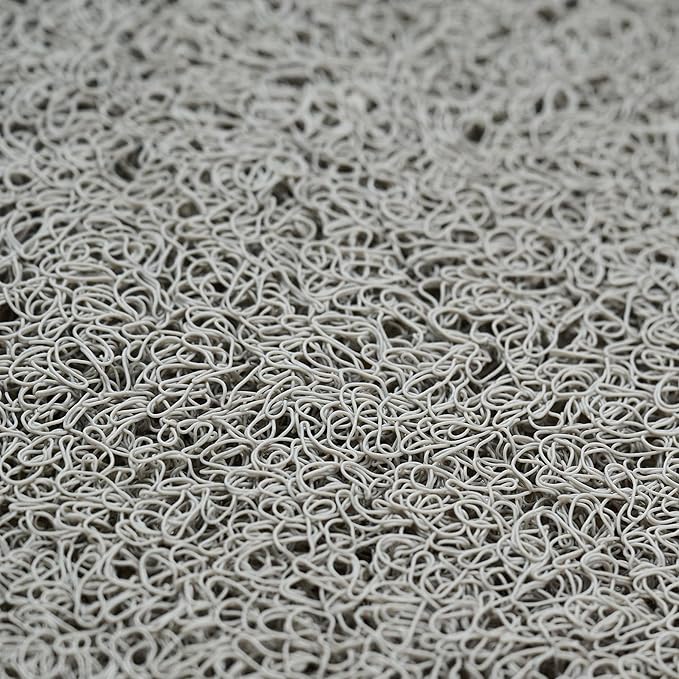 ENKOSI Loofah Non-Slip Shower and Bath Mat - Soft Cushioned Comfort - No Suction Cups for Smooth or Textured Tubs - Fast Draining - Safety for Bathroom, Family, Kids, and Elderly 24x16 (Grey)