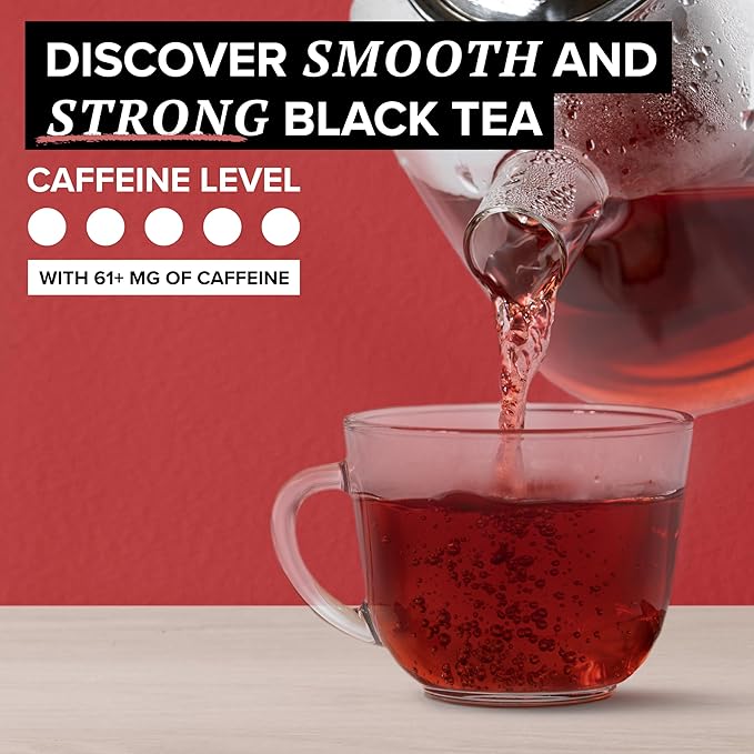 TAZO Organic Awake English Breakfast Black Tea Bags, Bold Traditional Breakfast-Style Black Tea, 96 Total Tea Bags (16ct - Pack of 6)
