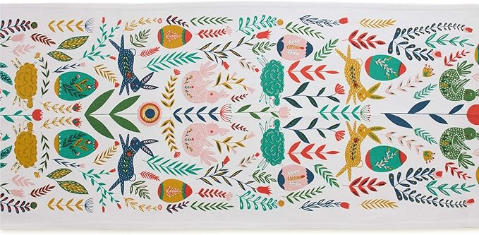 DII Easter Folk Collection, Kitchen Tabletop, Table Runner, 14x108, Easter Folk