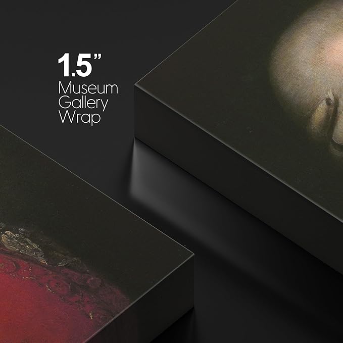 wall26 Canvas Print Wall Art Portrait of Wolfgang Amadeus Mozart People Pop Culture Historical Realism Famous Closeup Colorful Multicolor Classical for Living Room, Bedroom, Office - 12"x18"