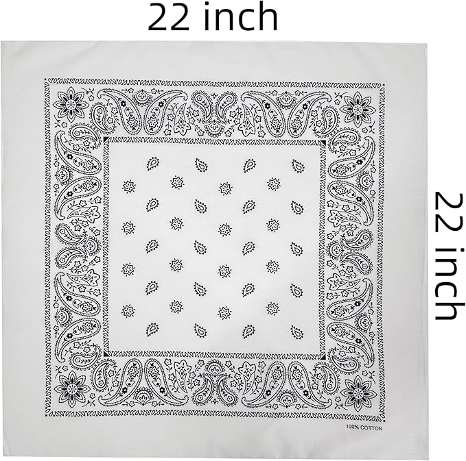 Vamqor Bandanas Gift Box 6 pack,Premium Super Soft 60s Cotton Paisley Bandannas Handkerchiefs for Men,Women and Kids