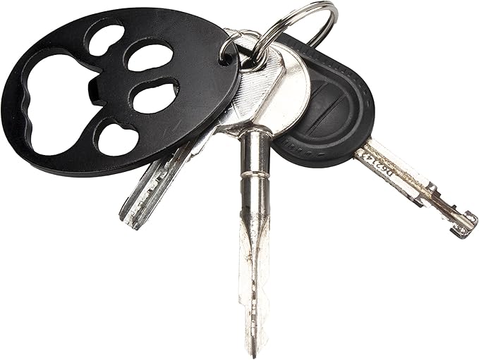 Swatom Dog Paw Keychain Bottle Opener Beer Opener Tool, Key Tag Chain Ring, 6 Piece