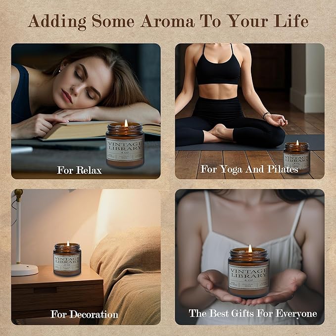 Book Lover Candles, Book Lovers Gift Ideas, Candle for Women, Reading Gifts, Birthday Gifts, Holiday, Scented Candles for Men, Women, Librarian