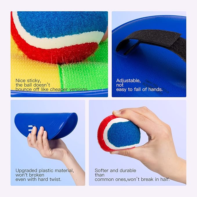 EVERICH TOY Upgraded Toss and Catch Ball Game Set, Outdoor Games for Kids Toys, Stocking Stuffers for Family Games, Beach Pool Yard Christmas Toys Birthday Gifts for Boys Girls 3 4 5 6 7 8-12 Year Old